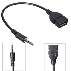 Audio Converter 3.5mm To <b>Usb</b> Male To Female Adapter For Car Stereo Mp3 <b>Player</b> - Product Image 5