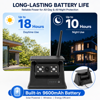 Système de caméra de recul sans fil solaire 1080P HD avec support magnétique, caméra de vision arrière avec moniteur IPS 7 pouces, vision nocturne pour camping-car et camion