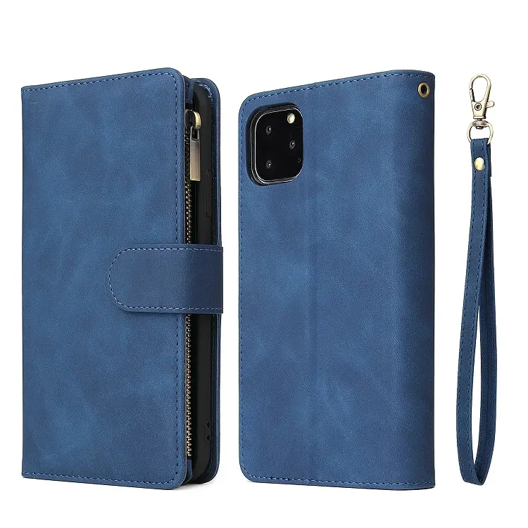 Full Cover Business Magnetic Leather Wallet Flip Phone Case For Iphone 11 Pro Max 7 8 Plus