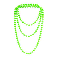 Collier en perles et perles en plastique colorées néon - Accessoire rétro des années 1980 pour les soirées, bijoux tendance et vibrants pour les festivals
