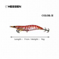 Nouvelles leurres artificielles Hessen 110mm 16g pour calamar, coulantes, en PVC, de haute qualité, lumineuses, pour la pêche au saumon, au bar et au brochet en eau salée