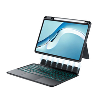 Nouveau clavier magique sans fil détachable pour MatePad Pro 12,6 pouces 2021, 7 lumières RVB, support rotatif à 360 degrés