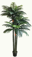 Arbre artificiel Ficus de 1,80 m en PE+PP avec pot, décoration intérieure pour la maison et le bureau, arbre en pot avec tronc en bois naturel et fruits réalistes