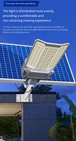 Lampe solaire LED de jardin en aluminium 200W avec télécommande, étanche IP66, éclairage grand angle trois côtés, batterie lithium-ion, garantie 3 ans