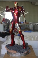 Figura de Iron Man Mk7 Mk85 de Marvel en Oferta, Estatua de Resina con Luz LED para Decoración de Piso, Sala de Estar, Regalo de Inauguración de Tienda