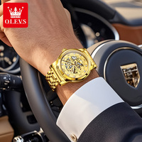 Montre OLEVS 9901, bracelet en acier inoxydable, style décontracté, résistante à l'eau, avec diamants, logo personnalisé, Relogio Masculino.
