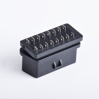 Conector Hembra OBD2 de 16 Pines Moldeado por Inyección, Interfaz de Diagnóstico con Carcasa Protectora Opcional