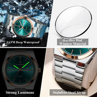Jam Tangan Pria Poedagar 930 High-End Fashion Quartz dengan Tali Stainless Steel, Kasual, Sport, Tahan Air, Analog, Custom