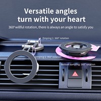 Support de téléphone magnétique pliable pour voiture, support adhésif anti-vibration pour tableau de bord, logo personnalisé OEM, livraison rapide