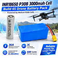 Batterie Molicel P30B 18650 3000mAh haute performance, cellule lithium-ion à décharge élevée 36A pour packs de drones 4S 6S 8S