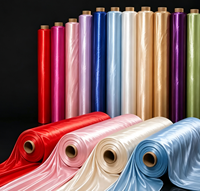 Tissu en satin de soie glacée en gros pour rideau de fond de scène de mariage, finition soyeuse pour décoration de cérémonie de fiançailles et de mariage, draperies de fond de scène