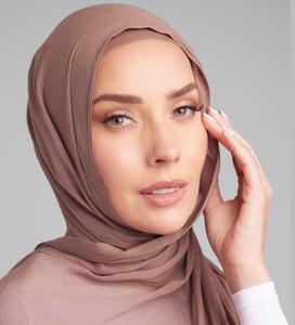 2025 vente chaude rayonne <span class=keywords><strong>rayou</strong></span> Hijab avec motif solide correspondant sous-capuchon imprimé point unique livraison directe disponible - Product Image 3