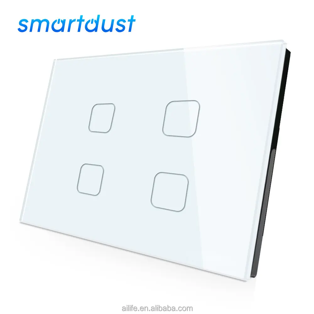 Smartdust Tuya Smartlife App גוגל בית Alexa חכם פרמיה זכוכית אור קיר WIFI IoT מרחוק 4 כנופיית מגע מתג