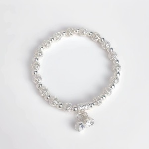 Bracelet de perles rondes en argent pur S999 pour femmes, bijoux faits à la main de style chinois, à porter au quotidien - Product Image 5