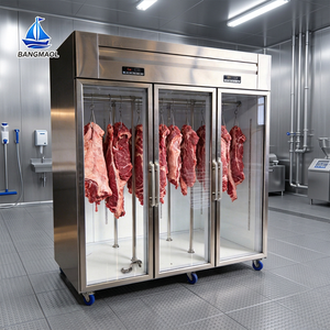 Réfrigérateur vertical de luxe à triple porte vitrée pour viande, vitrine de <span class=keywords><strong>boucherie</strong></span> haute visibilité, refroidisseur de vente au détail - Product Image 1
