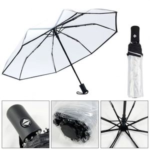 Parapluie pliant transparent POE au design moderne, style japonais, avec panneau en dentelle et cadre métallique, idéal pour la pluie - Product Image 5
