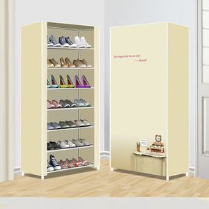 Mueble zapatero <span class=keywords><strong>con</strong></span> <span class=keywords><strong>cremallera</strong></span> y cubiertas antipolvo, estilo coreano, estantería de entrada de una sola fila <span class=keywords><strong>con</strong></span> estructura de tubos de acero - Product Image 4