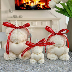 Valentinstag Bärenform Umweltfreundliche Ungiftige Silikonform DIY Kristall-Epoxid Aromatherapie Kerzen Gips-Dekorationen - Product Image 2