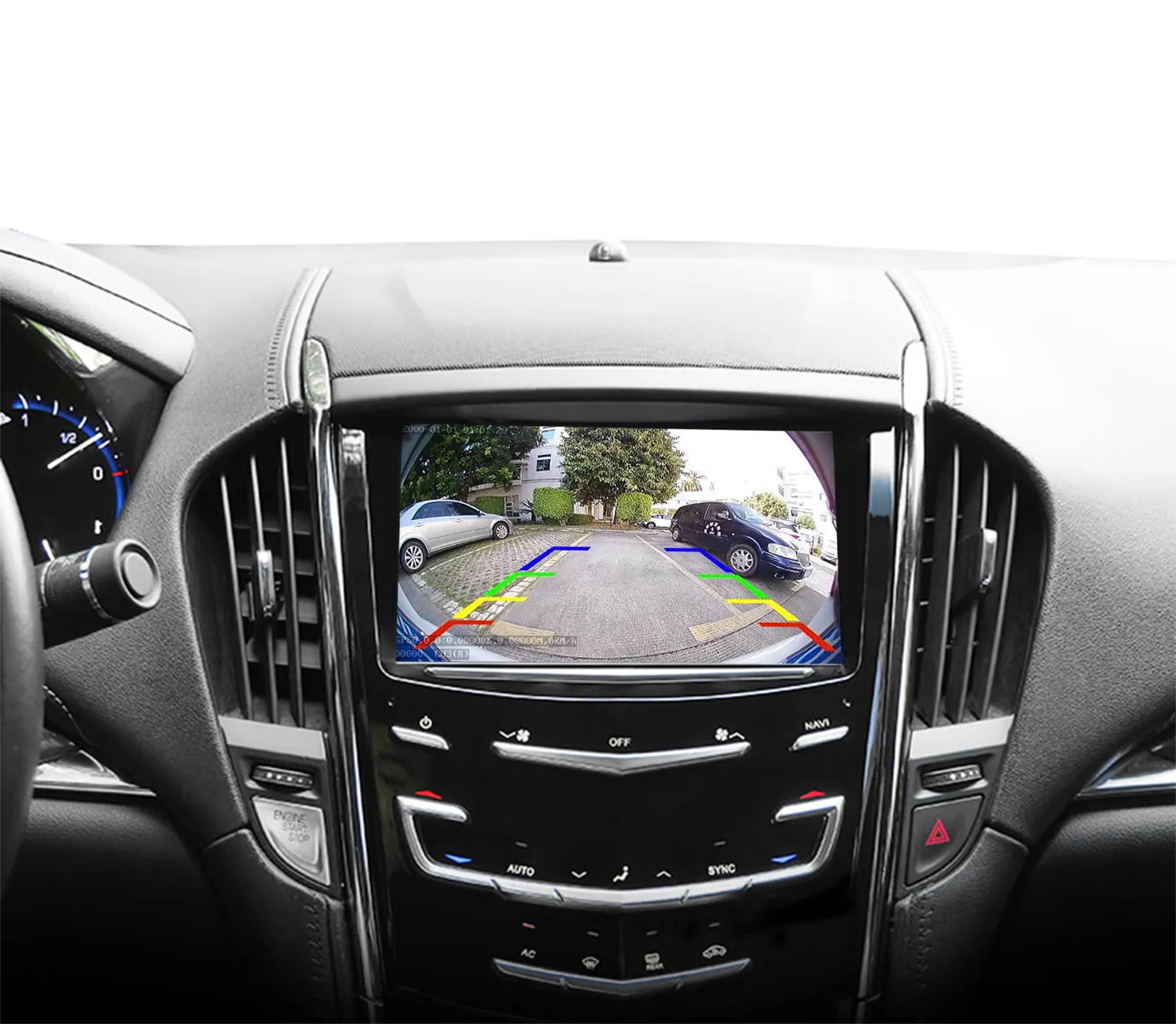후방 뷰 전면 카메라 및 360 버드뷰 카메라 비디오 인터페이스를 추가하는 AV 입력이있는 캐딜락 Opel Astra K 용 카메라 인터페이스