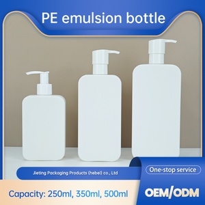 Jieting Packaging Shower Gel Plastic Lotion <b>Pump</b> <b>Bottle</b> 250ml 350ml 500ml Square Hand Sanitizer Plastic Lotion <b>Pump</b> <b>Bottle</b> - Product Image 1