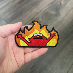 Parche de tela de fieltro bordado en 3D con cinta mágica de la marca Internet Celebrity Hellfire para prendas de vestir y actividades al aire libre - Product Image 3