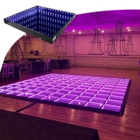 Piste de danse LED 3D sans fil pour mariages et événements commerciaux, panneau LED Starlit, fourni directement par l'usine