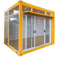 Maison modulaire préfabriquée en verre Appartements et condos Tailles standard 20 pieds et 40 pieds Construction de camps modernes Maisons en conteneur