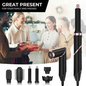 Sèche-cheveux brosse multi-style pliable puissant et silencieux 1000W 6-en-1 avec revêtement céramique, séchage rapide, coiffures époustouflantes, hôtels en plein air - Product Image 5