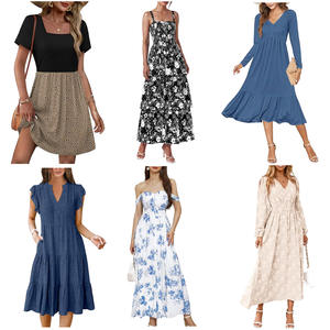 Vestidos Casuales de Verano de Algodón para Mujer, Nueva Colección de Alta Calidad al por Mayor, Hechos en China, Modelo QZ-040 - Product Image 1