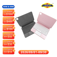 Clavier magique sans fil ultra-fin ODM OEM avec pavé tactile en verre pour iPad A16 et iPad 10e génération, rétroéclairé et rechargeable