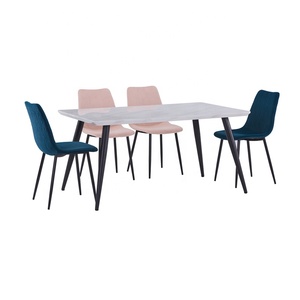 Muestra libre barato casa muebles de MDF de madera de lujo moderno mesa de <span class=keywords><strong>comedor</strong></span> con patas de Metal - Product Image 4