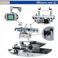 Machine d'étiquetage automatique numérique double face haute précision SINA EKATO, commande PLC, entraînement électrique, pour l'alimentation et les boissons