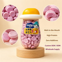 Aimo Biscuits pour bébés semi-mous probiotiques à la fraise, fondants dans la bouche, saveur fruitée, boîte de 16g, durée de conservation 12 mois