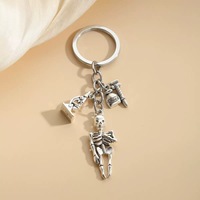 Porte-clés Planète Fusée Spatiale, Chaînes de Sac Cosmiques Tricolores, Pendentif Zodiaque Tendance Halloween, Léger et Durable en Alliage de Zinc