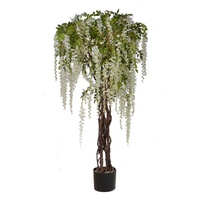 Arbre à fleurs de glycine ornemental pour événement de mariage Décoration d'arbre à fleurs blanches