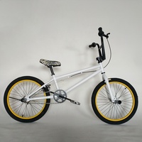 20-дюймовый BMX-велосипед для трюков и фристайла с одной скоростью, стальной вилкой, алюминиевыми ободами и полностью амортизированной рамой для уличных и горных заездов