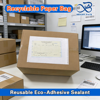 Pochette d'expédition autocollante en papier sulfurisé biodégradable sans plastique |   Portefeuille pour documents recyclable, couleur personnalisée, écologique