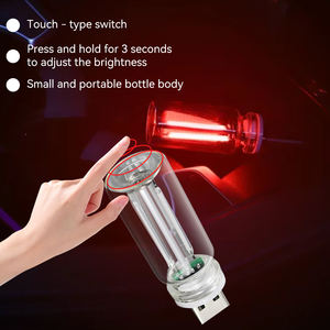 Lampe de nuit tactile USB en verre LED, lumière multicolore pour voiture, décoration intérieure pour voitures, camions, motos universels - Product Image 5