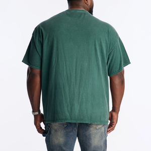 KingSen Men's Vintage Stone Wash <b>Rhinestone</b> Skull Print T-Shirt Oversized Heavyweight Washed Cotton Graphic Streetwear <b>Top</b> - Product Image 5
