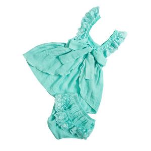 Conjunto de Ropa de Encaje para Bebés Niñas al por Mayor, Ropa de Alta Calidad, Rompers, Ropa de Boutique para Niñas, 100% Algodón, Sin Mangas - Product Image 6