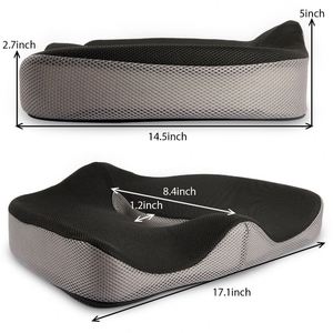 Breathable Mesh Cover Memory Foam Coccyx Seat <b>Cushion</b> Orthopedic Car & Office Chair <b>Cushion</b> for Tailbone Pressure Relief - Product Image 1