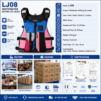 Gilet de flottabilité réglable et réfléchissant pour le rafting en eaux vives, le kayak, le canyoning et le sauvetage commercial en rivière