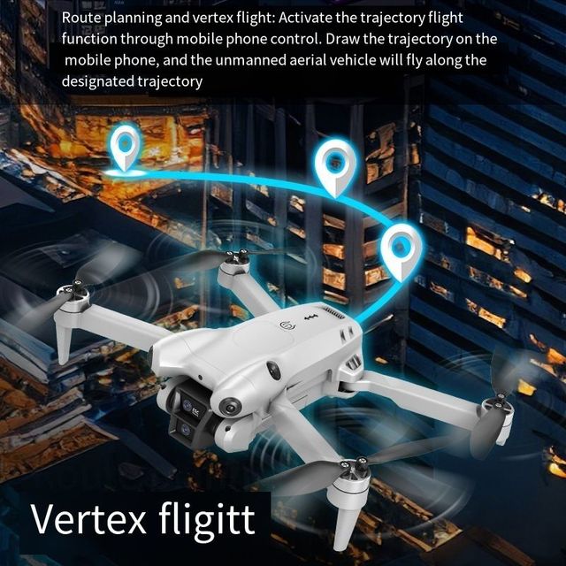 Mini GPS Quadcopter Drone 4K UHD Camera Obstacle Avoidance Dual Camera Function for Beginners Plastic Material 10km Image