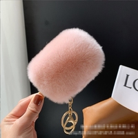 Pendentif mignon de sac de glace de lapin de Rex pendentif porte-clés de voiture Instagram en peluche rouge