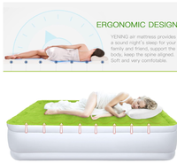 Matelas gonflable de qualité supérieure, taille Queen, avec pompe intégrée, lit gonflable à gonflage/dégonflage rapide, hauteur 18 pouces