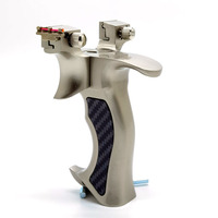 Nouvel ensemble de lance-pierre portable d'extérieur en acier inoxydable de haute qualité avec élastique plat pour le tir et la chasse