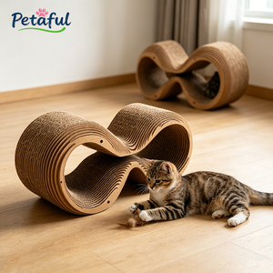 Petaful Túnel Rascador <span class=keywords><strong>para</strong></span> <span class=keywords><strong>Gatos</strong></span> de Doble Anillo y 8 Bucles - Mueble Interactivo de Cartón <span class=keywords><strong>para</strong></span> <span class=keywords><strong>Gatos</strong></span> Pequeños y Adultos - Product Image 6
