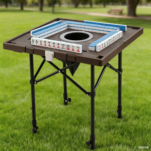 <span class=keywords><strong>Table</strong></span> <span class=keywords><strong>de</strong></span> Mahjong Pliante Portable Moderne pour Casino, Jeux d'Aargent et <span class=keywords><strong>Poker</strong></span>, <span class=keywords><strong>Table</strong></span> <span class=keywords><strong>de</strong></span> Voyage pour 4 Joueurs, Intérieur/Extérieur, Camping, Matériel en Mélamine - Product Image 1