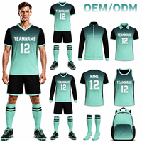 Seragam Pelatihan Profesional Desain Terbaru OEM/ODM, Jersey Sepak Bola Custom, Pakaian Tim Sepak Bola Polyester