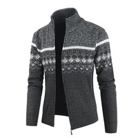 Sweatshirts à fermeture éclair intégrale pour hommes, logo personnalisé de haute qualité, sweats brodés pour l'hiver, tricotés
